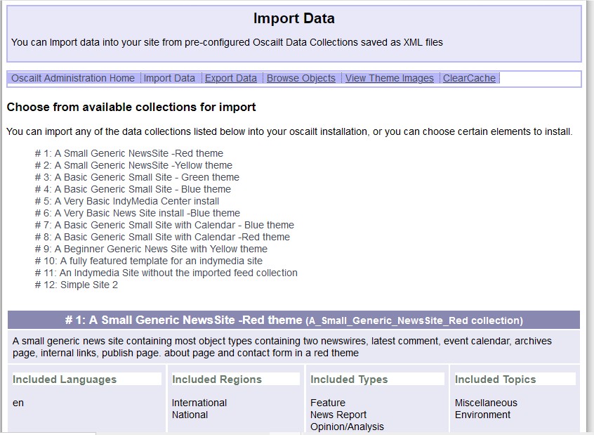 Fig 5.25: Import Data Main Page